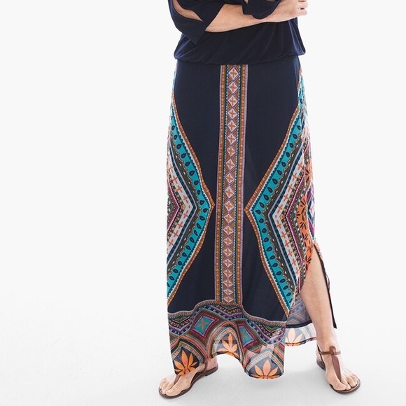 Chico's Dresses & Skirts - PLUS Chico’s Diamond Multi Print Maxi Skirt